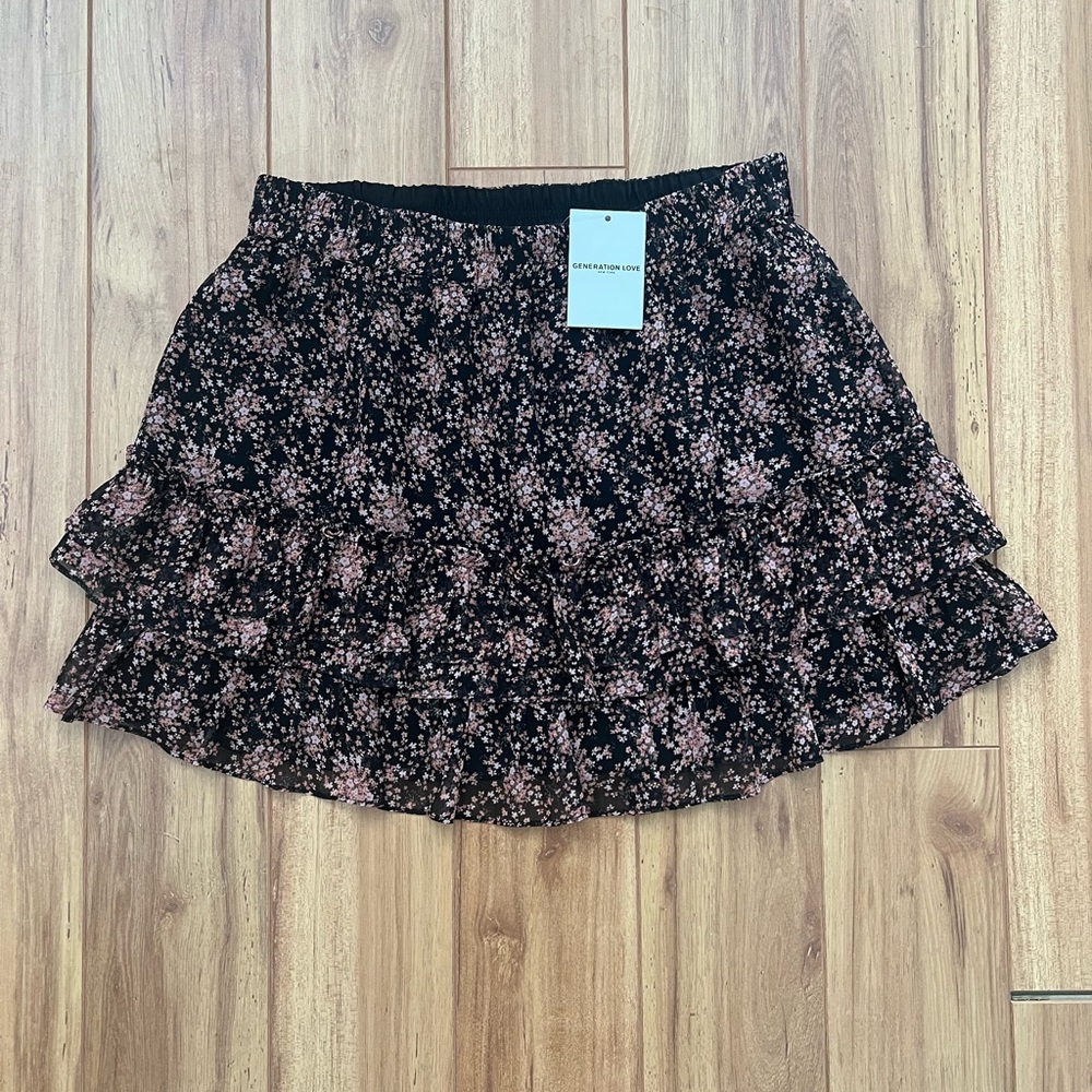 NEW Generation Love  Audrina Floral Print Skirt